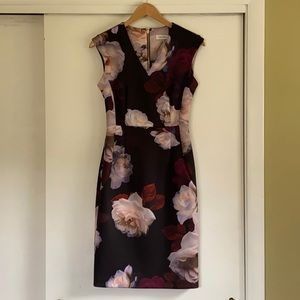 Floral rose Dress size 4, made by Calvin Klein.